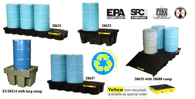 ตะแกรงป้องกันการหกล้น (EcoPolyBlend Spill Control Pallets)